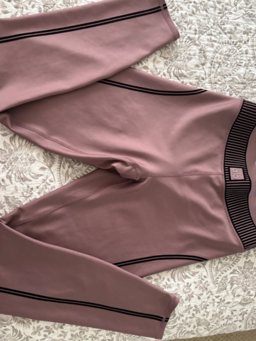 ALO Yoga 7/8 Leggings Mauve Seamless High-Waist Leggings S